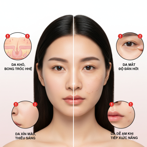 5 Dấu Hiệu Cảnh Báo Da Đang Bị Thiếu Dưỡng Chất